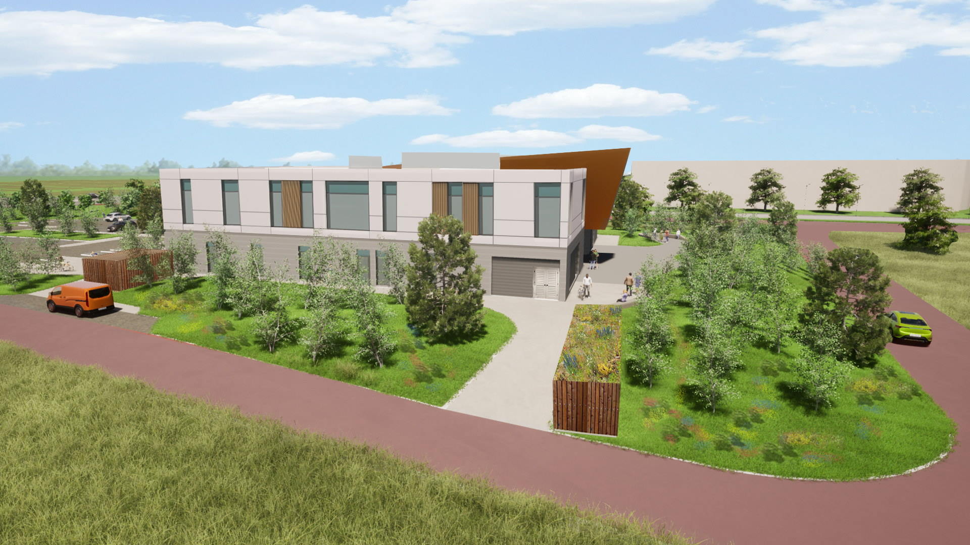 Artists impression of the new Innovation centre at Inverness Campus
