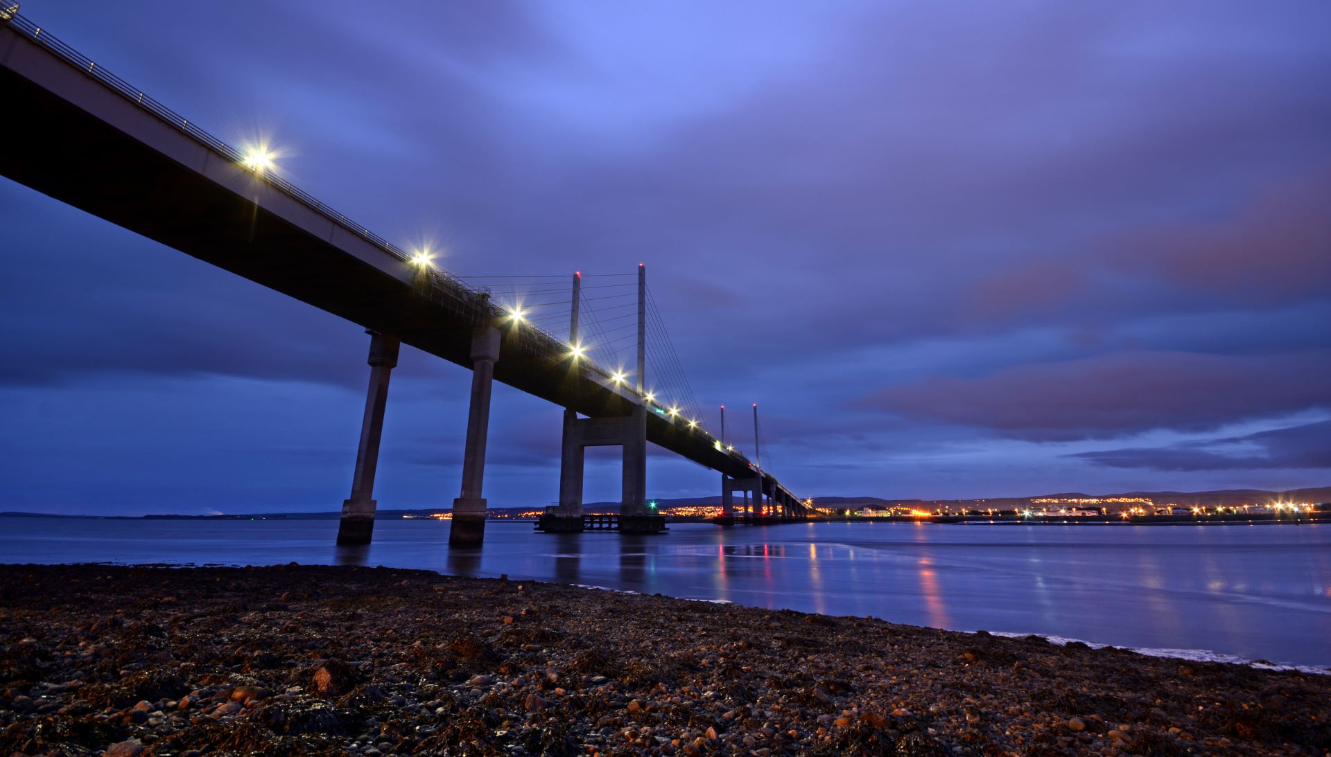 Kessock bridge at night